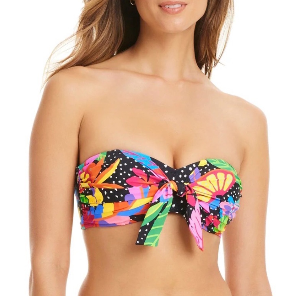 Bleu Rod Beattie Extra Bold Bandeau Bikini Top - Black, Green, Pink, Yellow